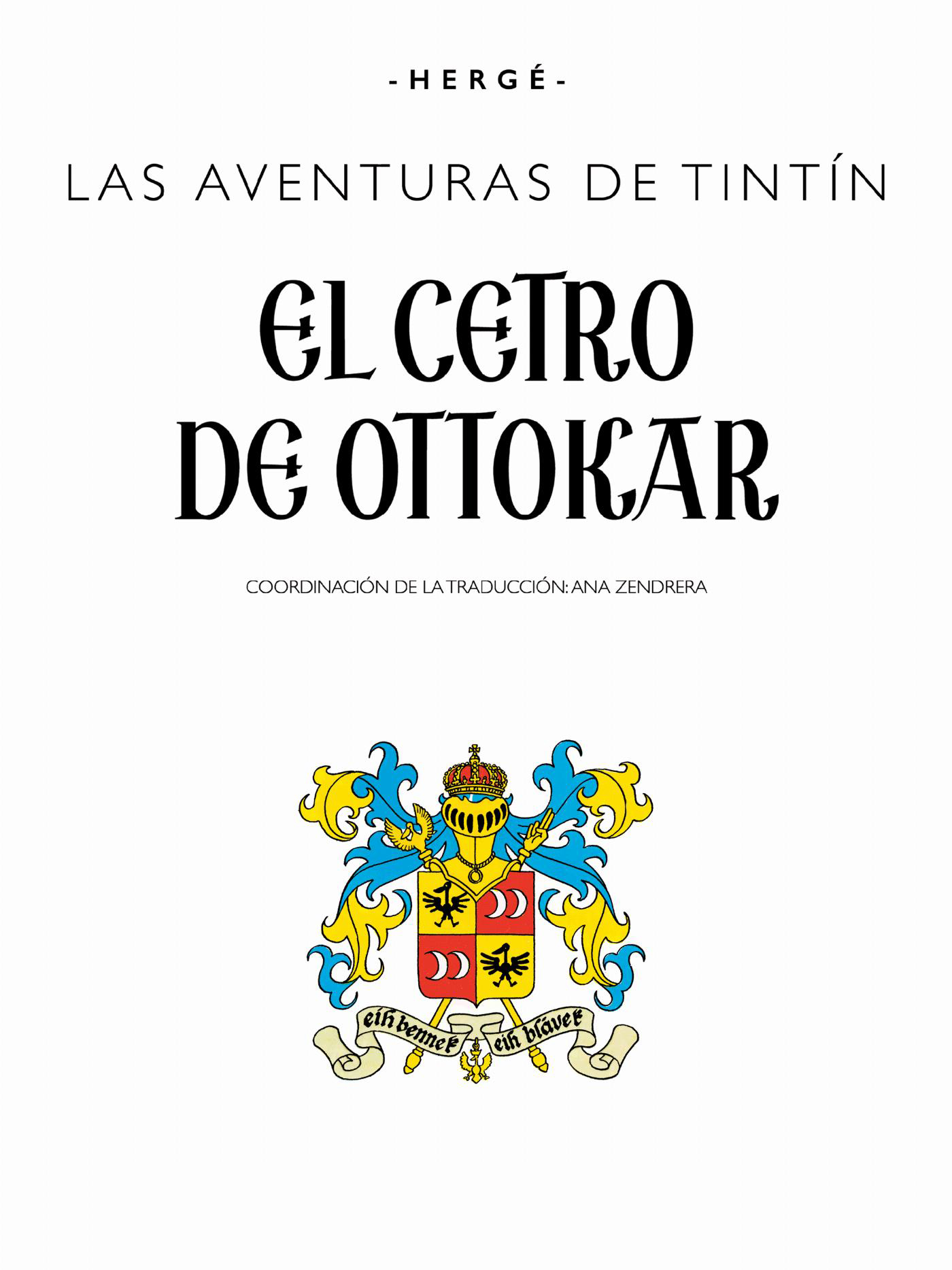 Le Sceptre d'Ottokar - page titre